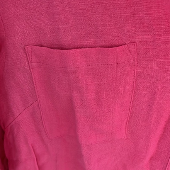 NWOT Zenana Pink Linen And Rayon Blouse Size XL - Picture 8 of 10